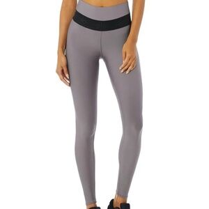Alo Yoga HIGH-WAIST FITNESS LEGGING - PURPLE DUSK/BLACK XS